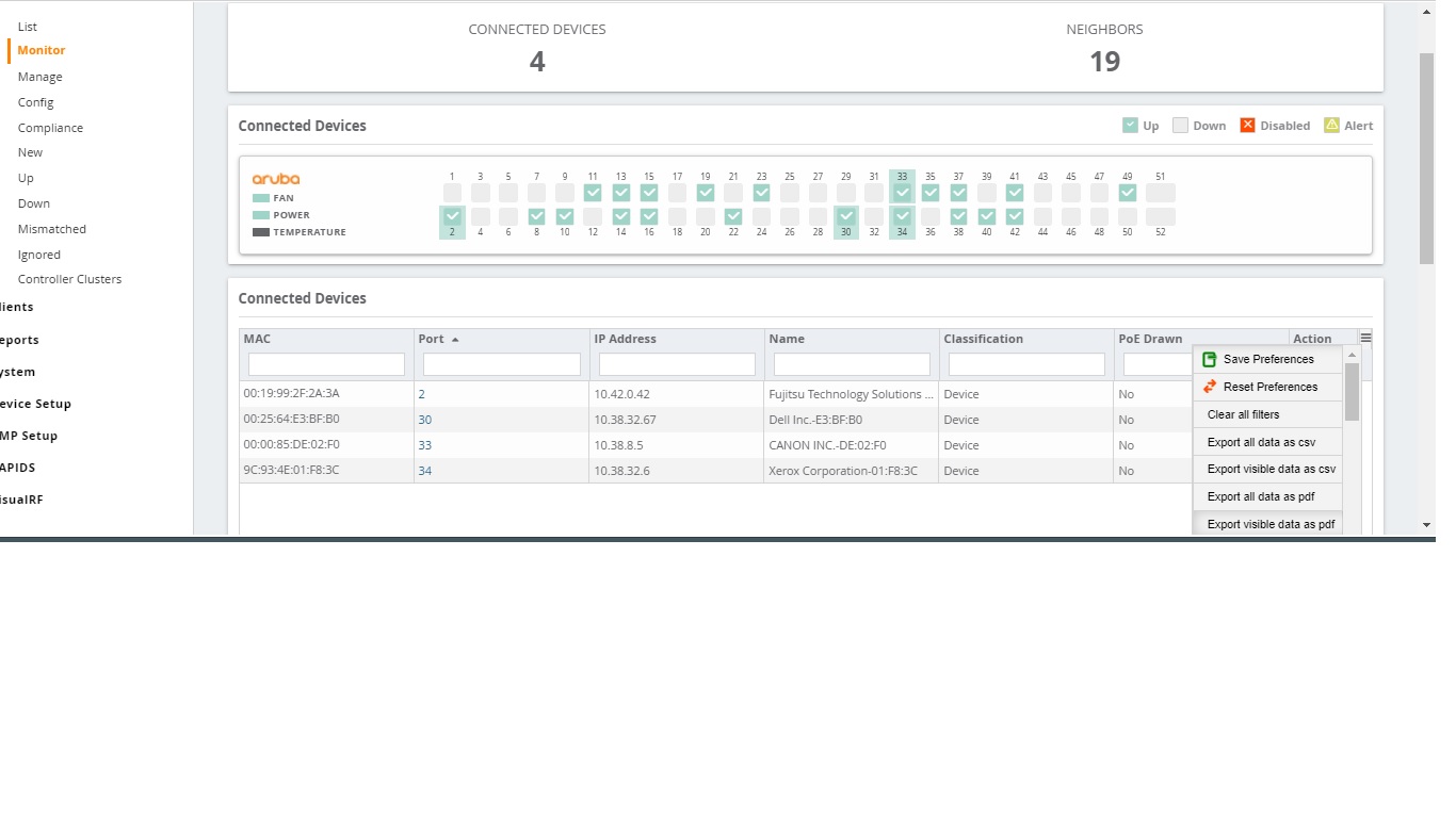 Connected Device MAC